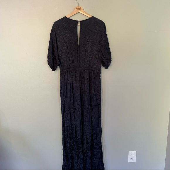 Anthropologie MAEVE Jacqueline Jacquard Jumpsuit in Navy SIZE MEDIUM - Picture 13 of 15